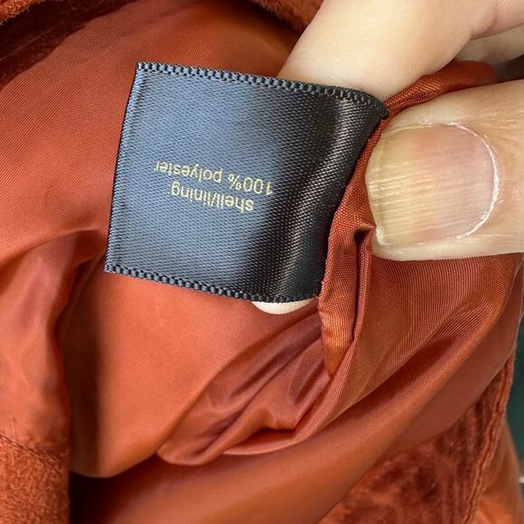 Vintage Outback Red Faux Suede Jacket M Rust Moto Fall Layer Pumpkin Spice - Picture 7 of 8